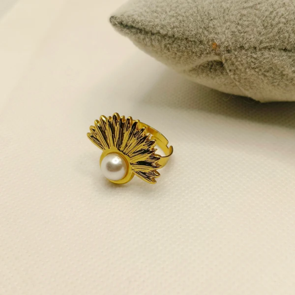 Aurora Pearl Adjustable Ring