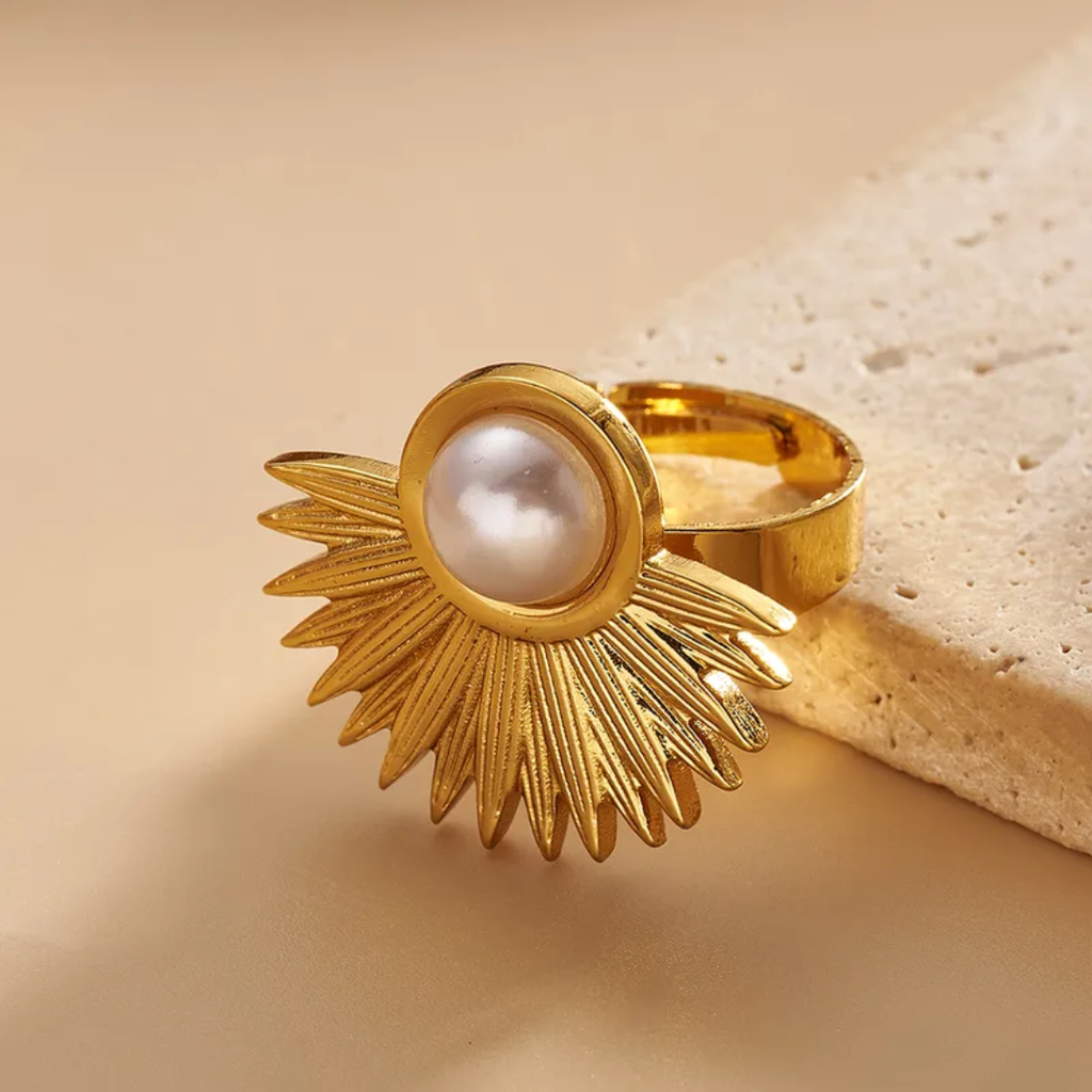 Aurora Pearl Adjustable Ring