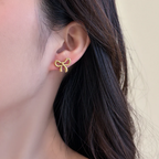 Bow Gold Earrings