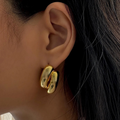 Chunky Gold Vintage Earrings
