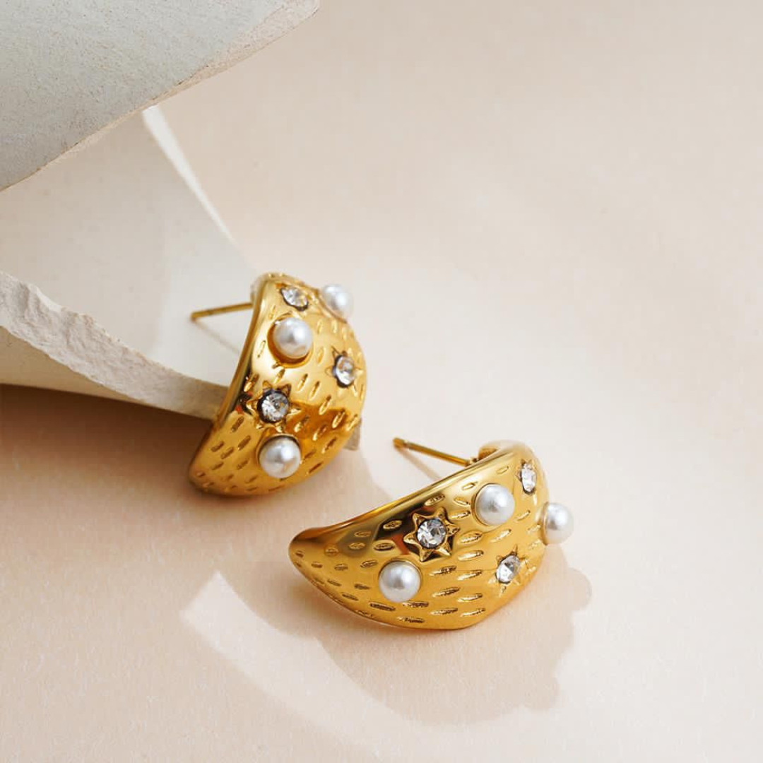 Celesta Drops Hoop Earrings