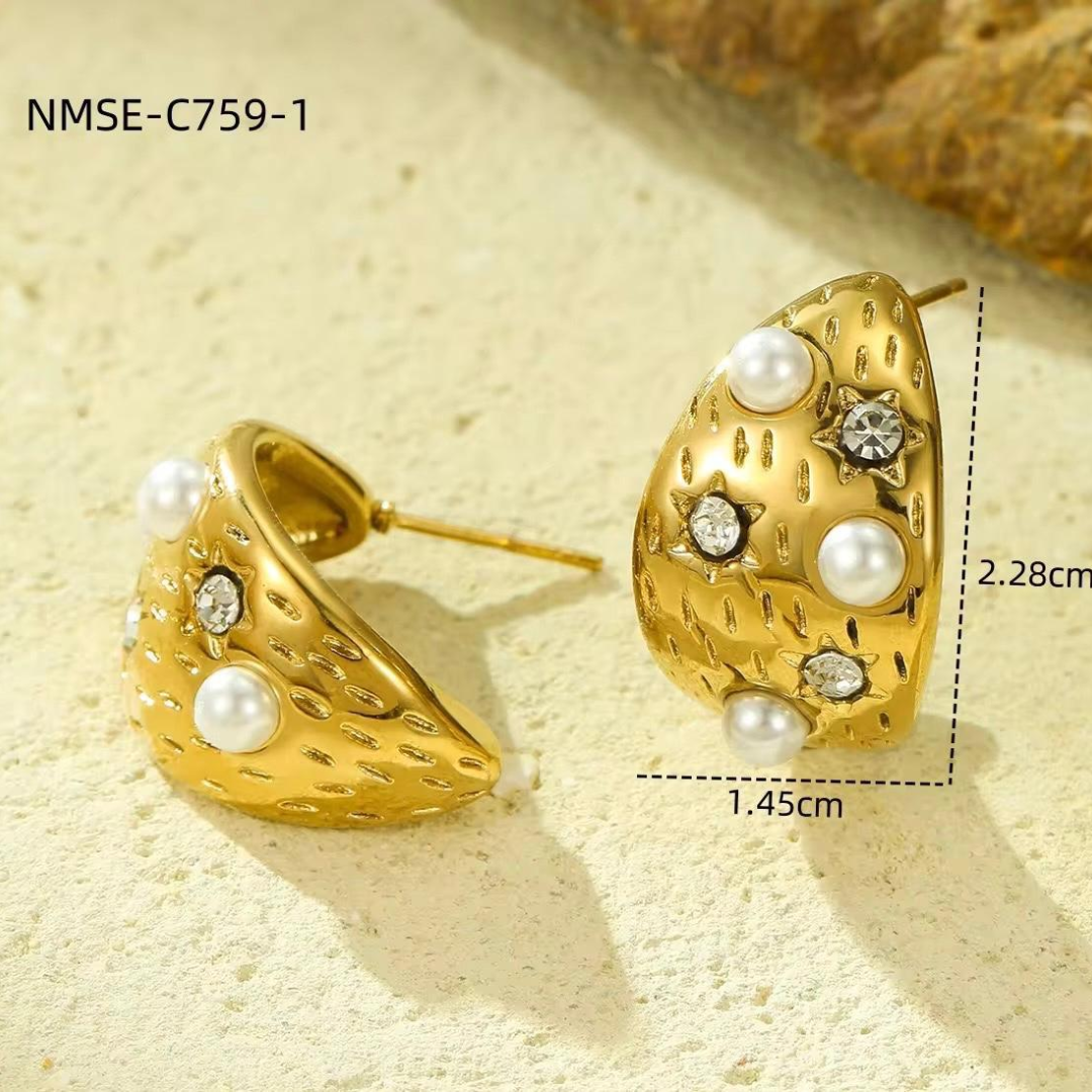 Celesta Drops Hoop Earrings