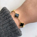 Clover Black Gold Bracelet
