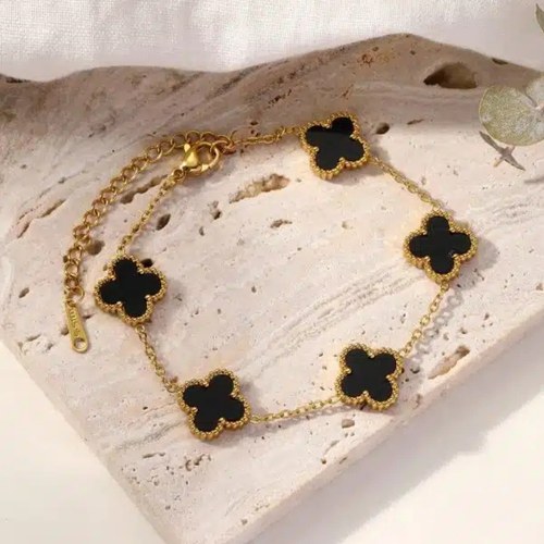 Clover Black Gold Bracelet