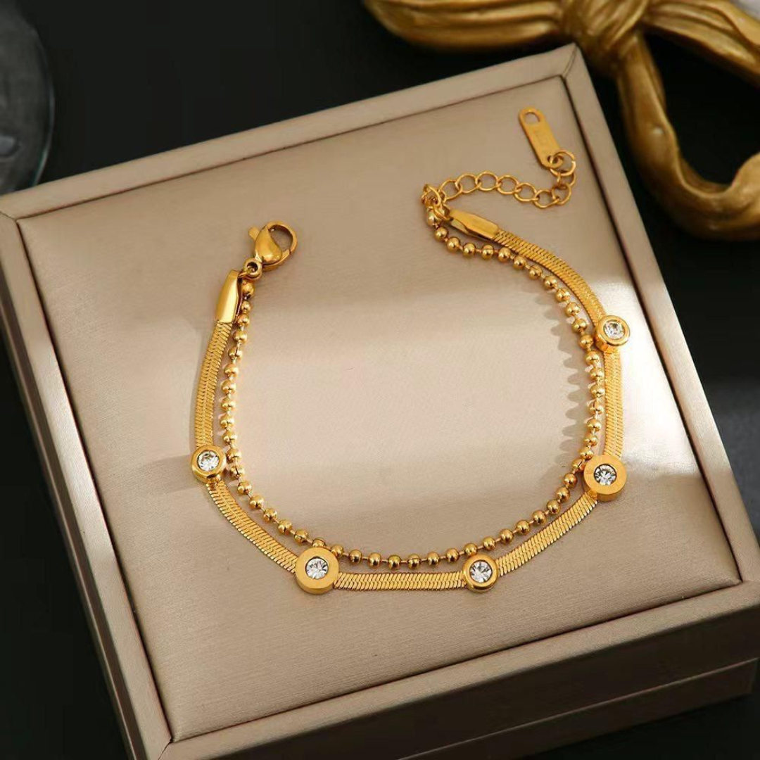 Diamond Snake Chain Bracelet