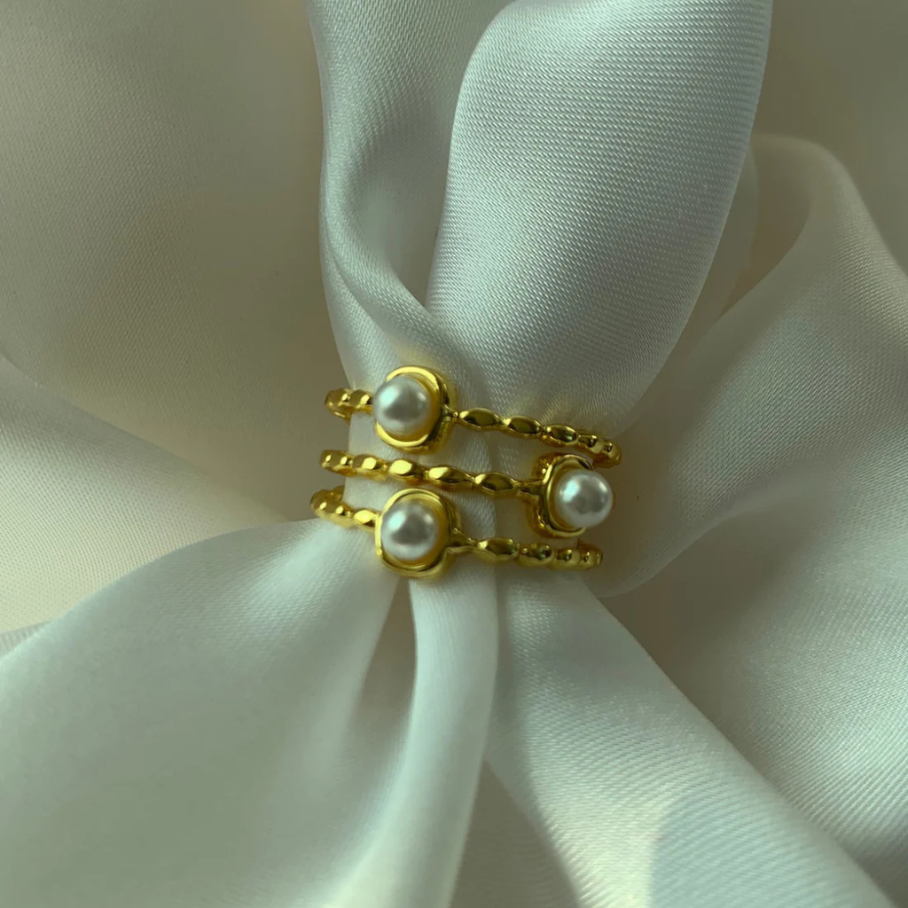 Elegant Pearl Adjustable Ring
