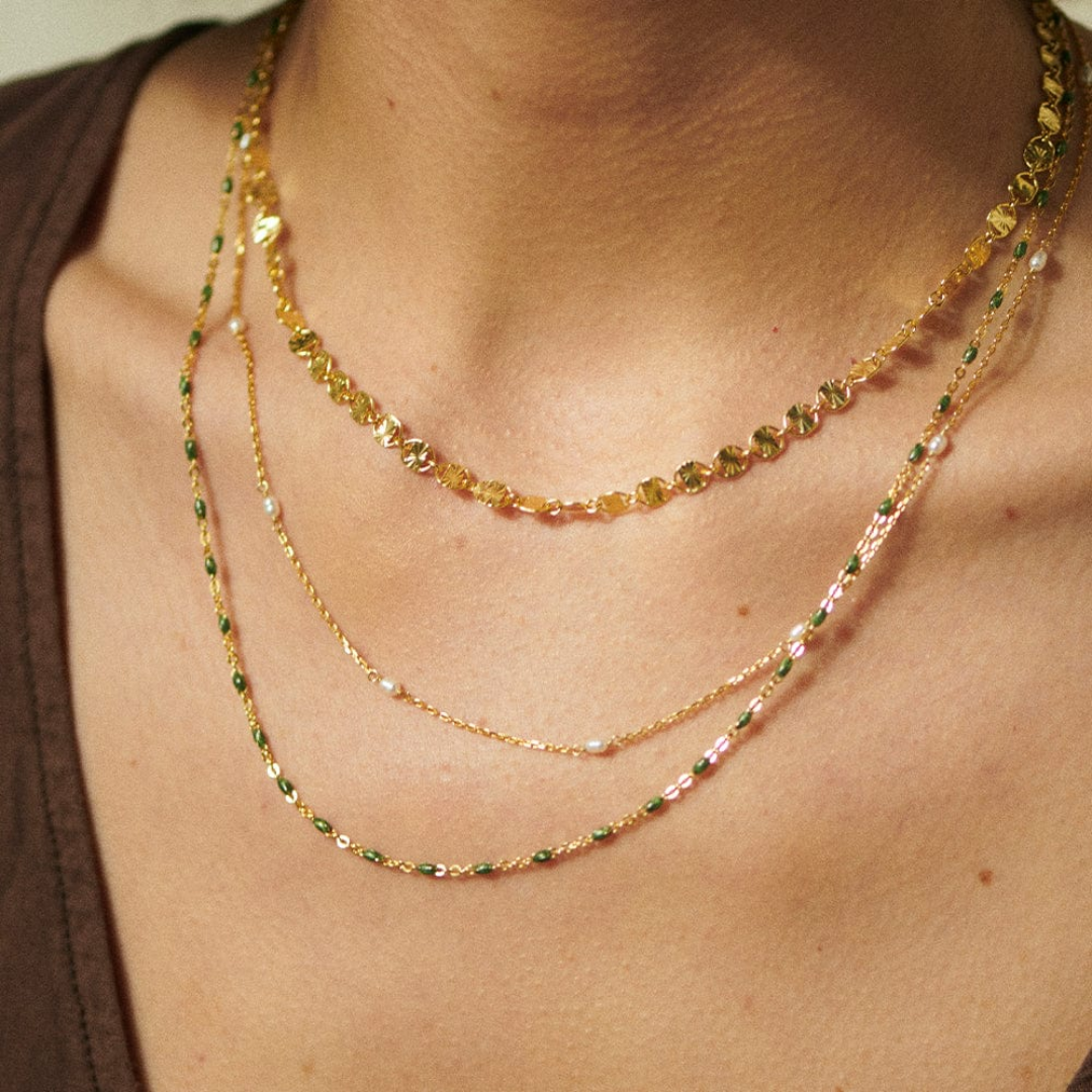 Enamel Beaded Necklace