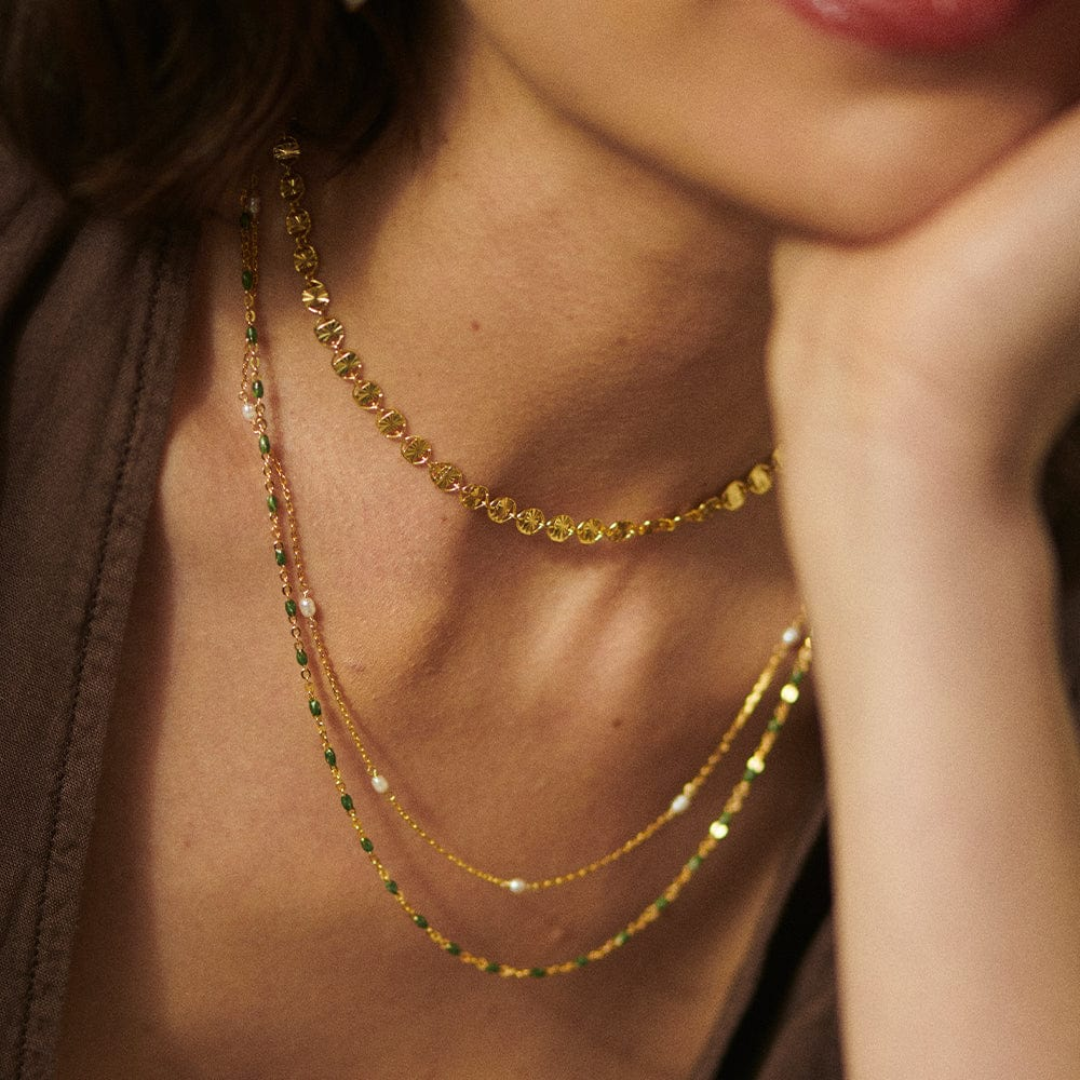 Enamel Beaded Necklace