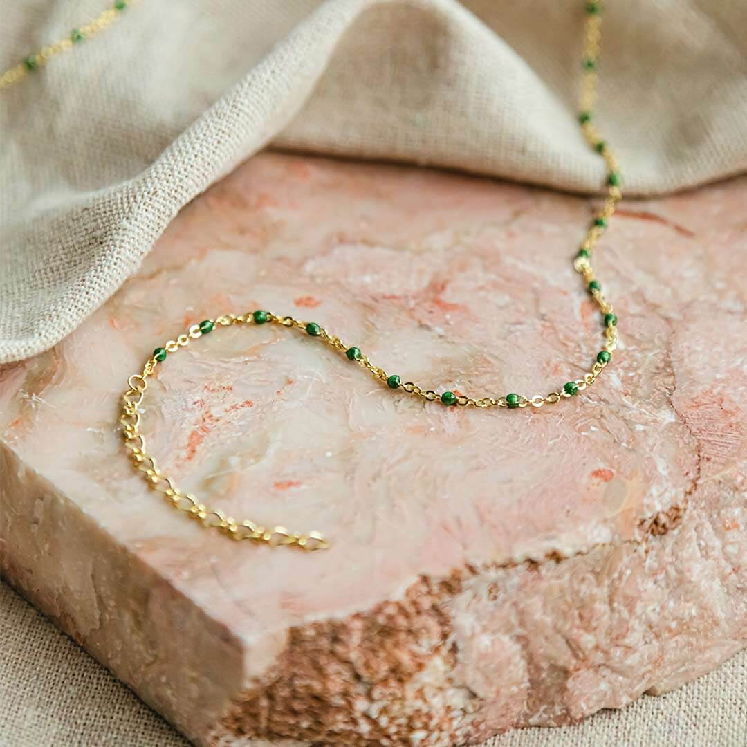 Enamel Beaded Necklace