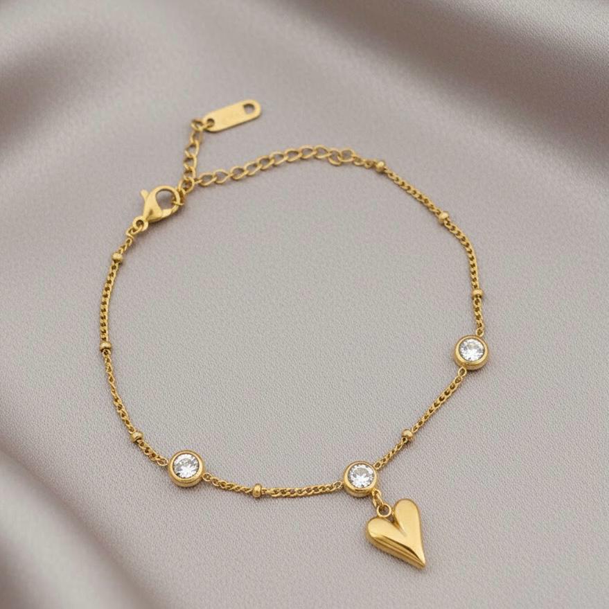 Estailo Heart Gold Bracelet