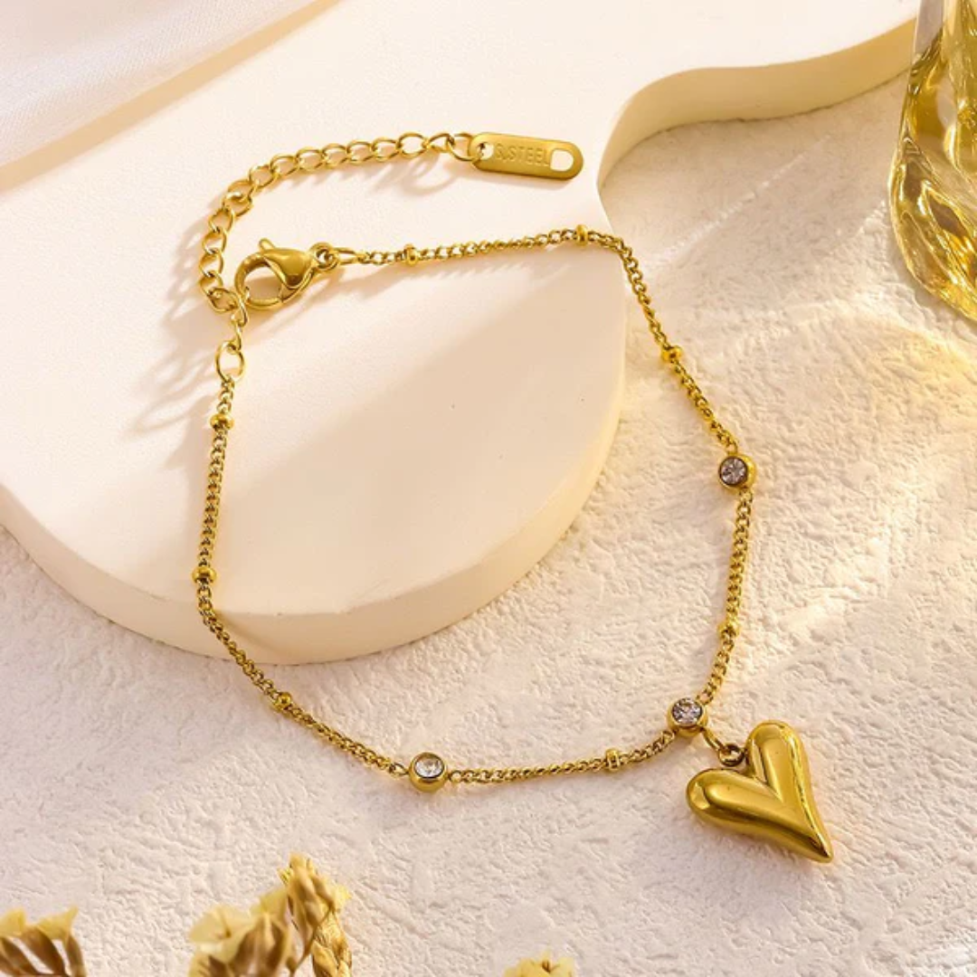 Estailo Heart Gold Bracelet