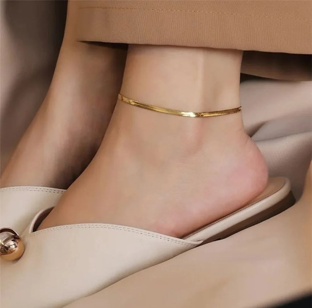 Snake Chain Gold Anklet