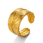 Gilded Leaf Adjustable Ring