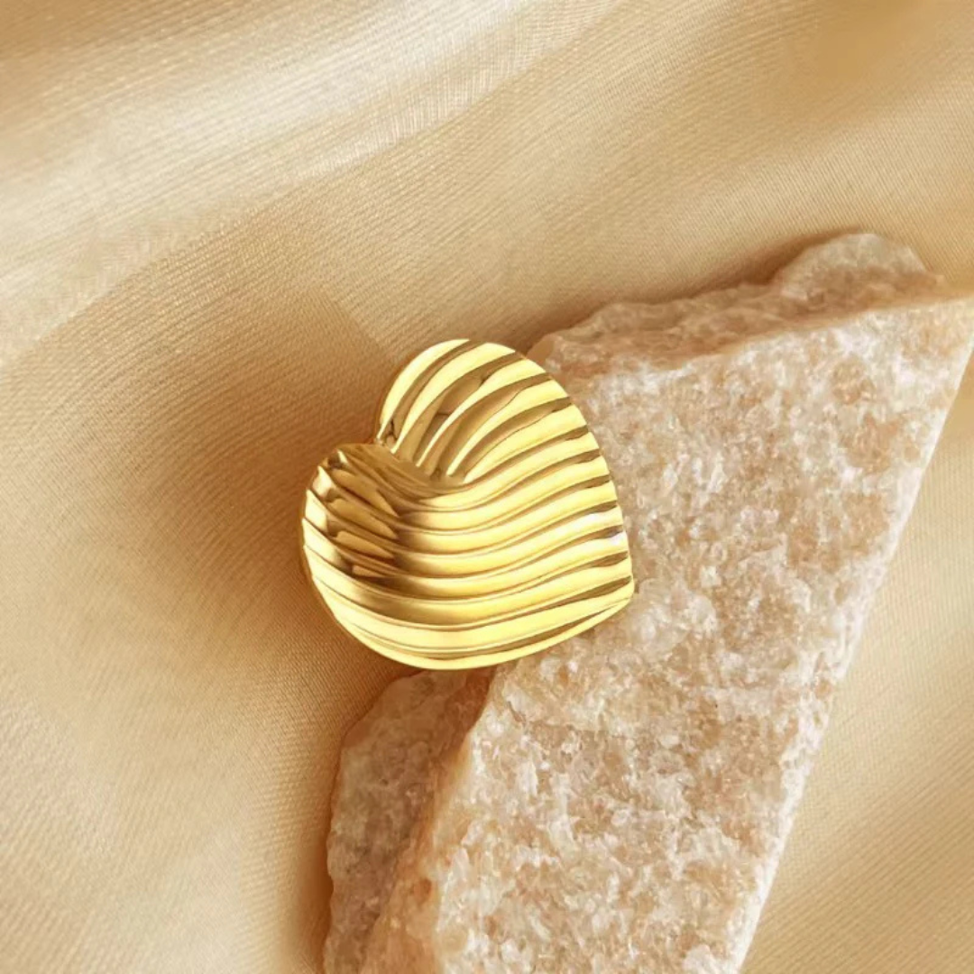 Heart Gold Adjustable Ring