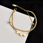 Heart Gold Chain Bracelet