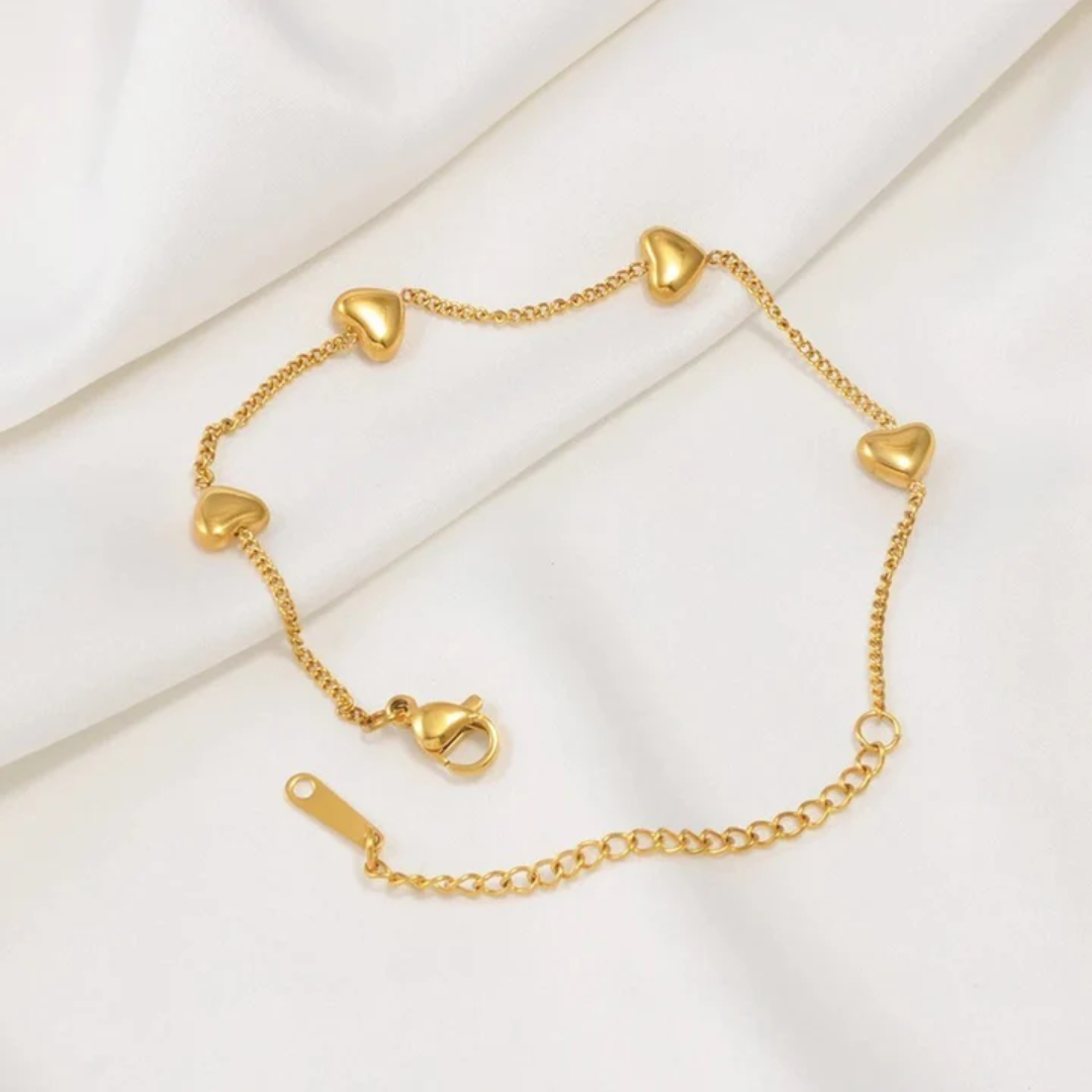 Heart Shape Gold Bracelet