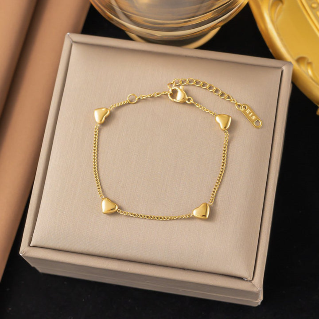 Heart Shape Gold Bracelet