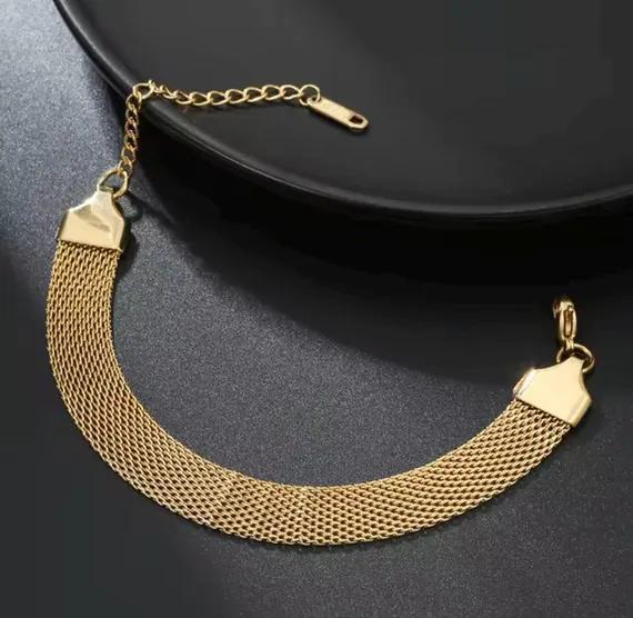 Mesh Gold Chain Bracelet