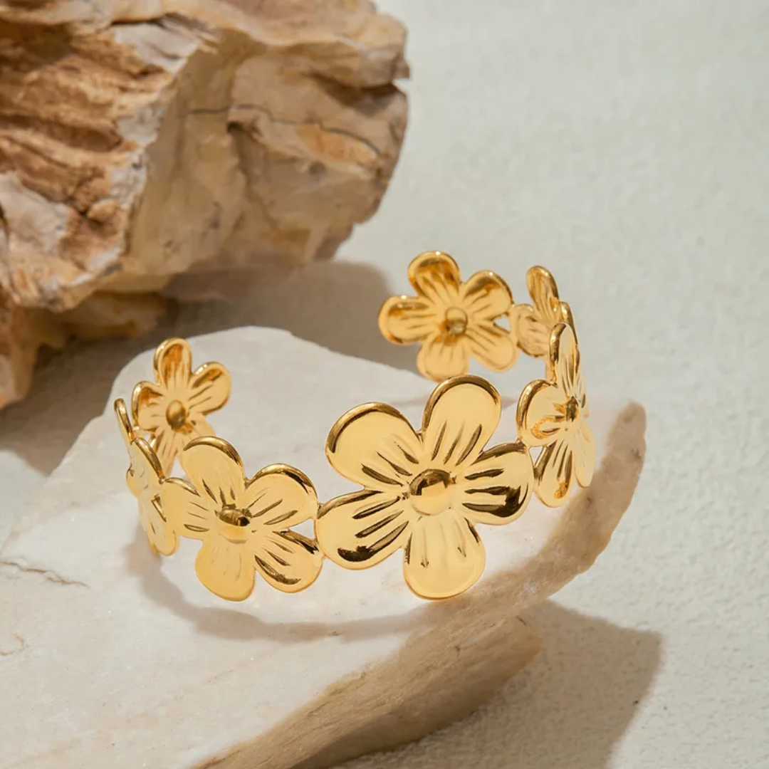 Moon Flower Gold Bracelet