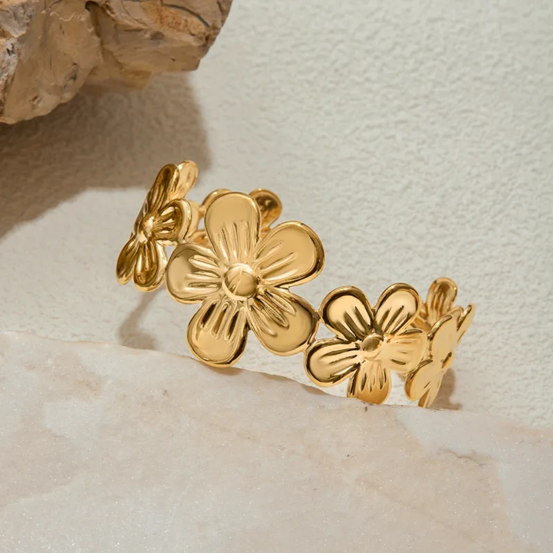 Moon Flower Gold Bracelet