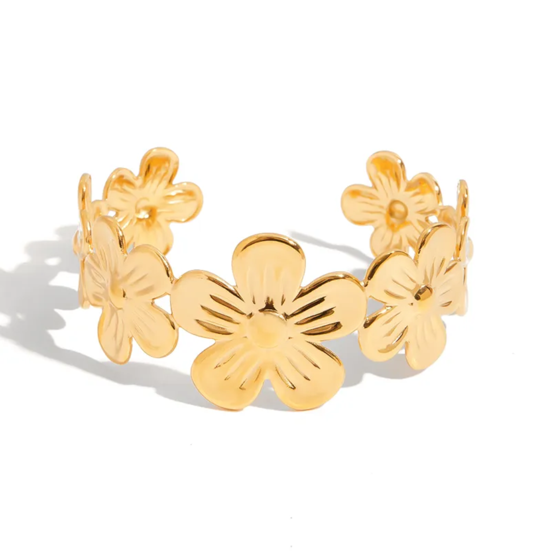 Moon Flower Gold Bracelet