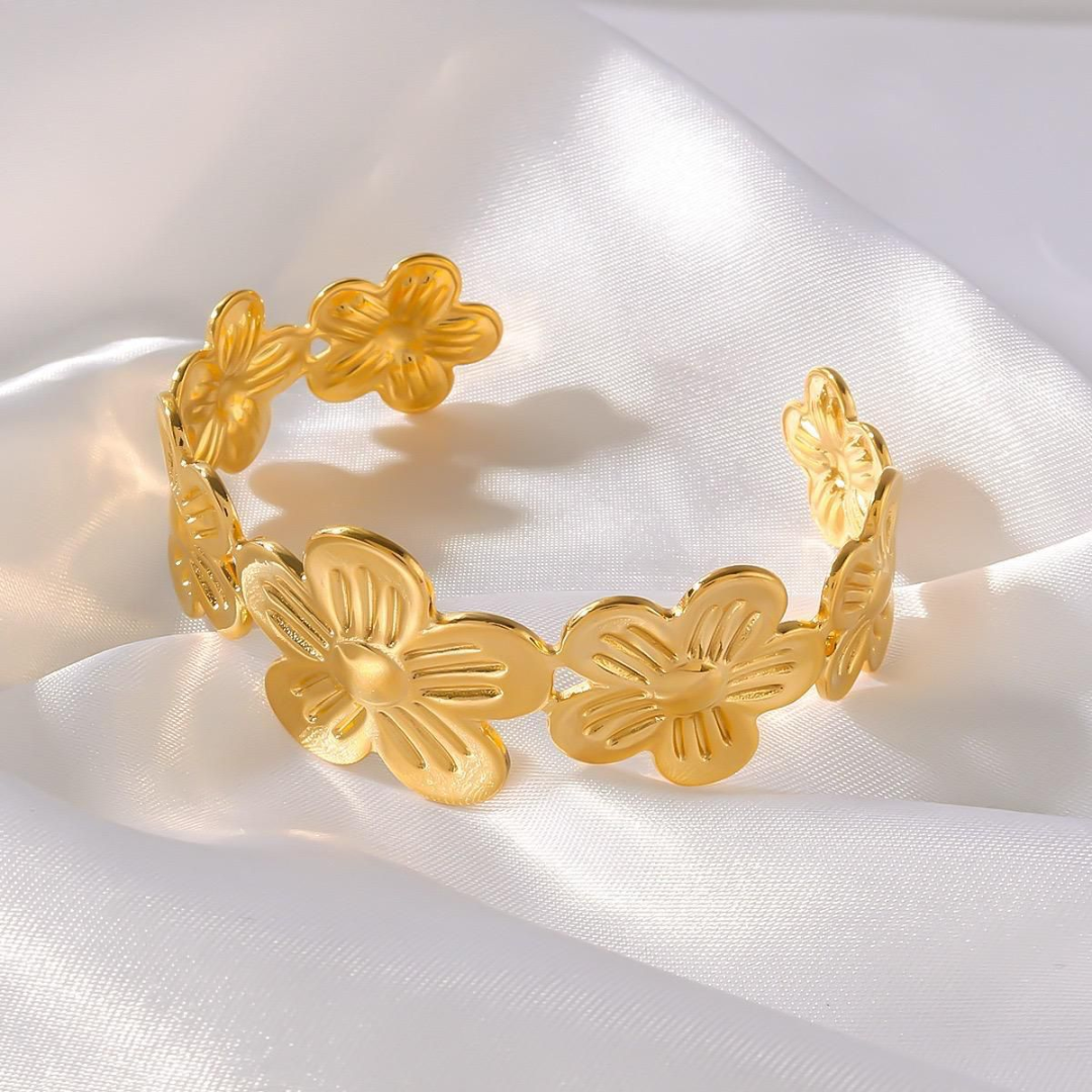 Moon Flower Gold Bracelet