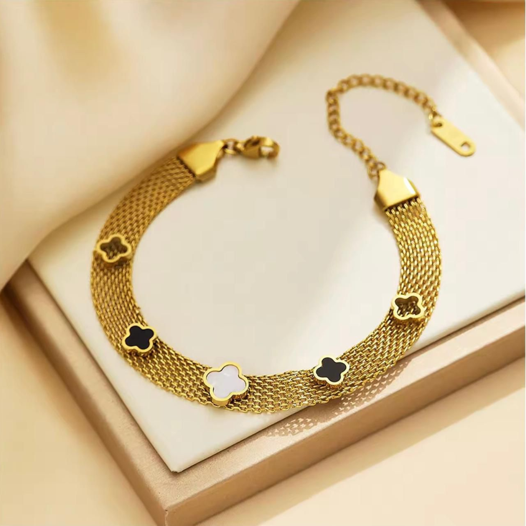 Multi Mesh Gold Chain Bracelet