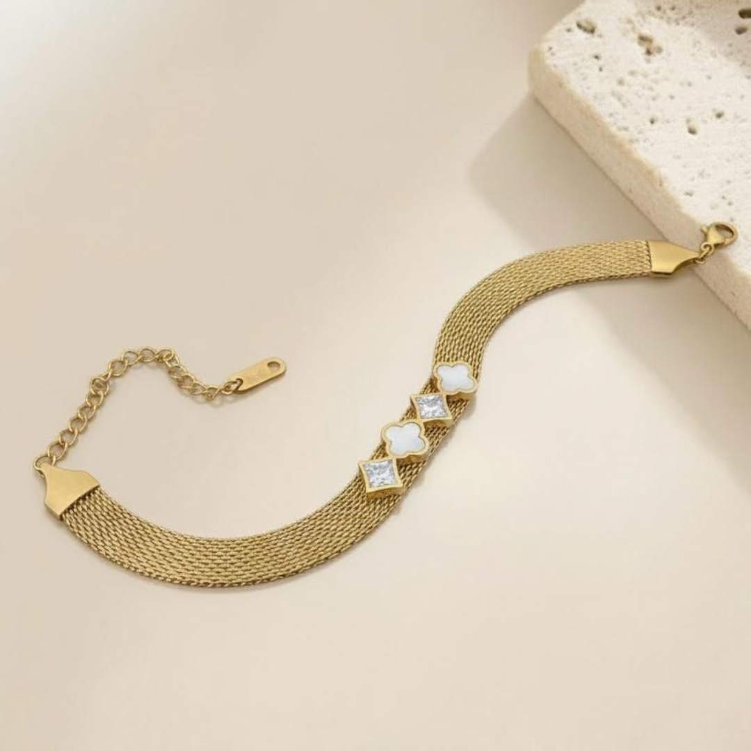 Multi Mesh Gold Chain Bracelet
