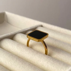Noir Black Gold Ring