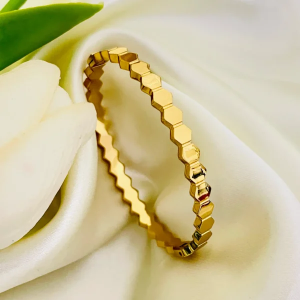 Nova Edge Gold Bangle