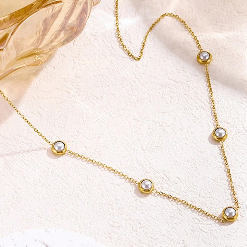 Pearl Stone Gold Set