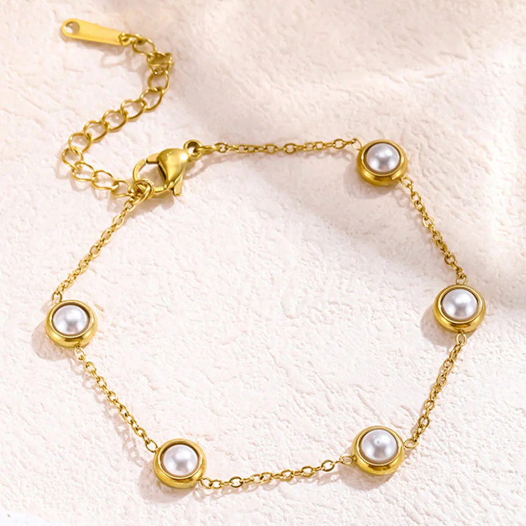 Pearl Stone Gold Set