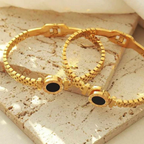Roman Black Gold Bangle