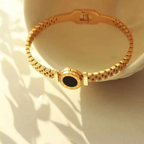 Roman Black Gold Bangle