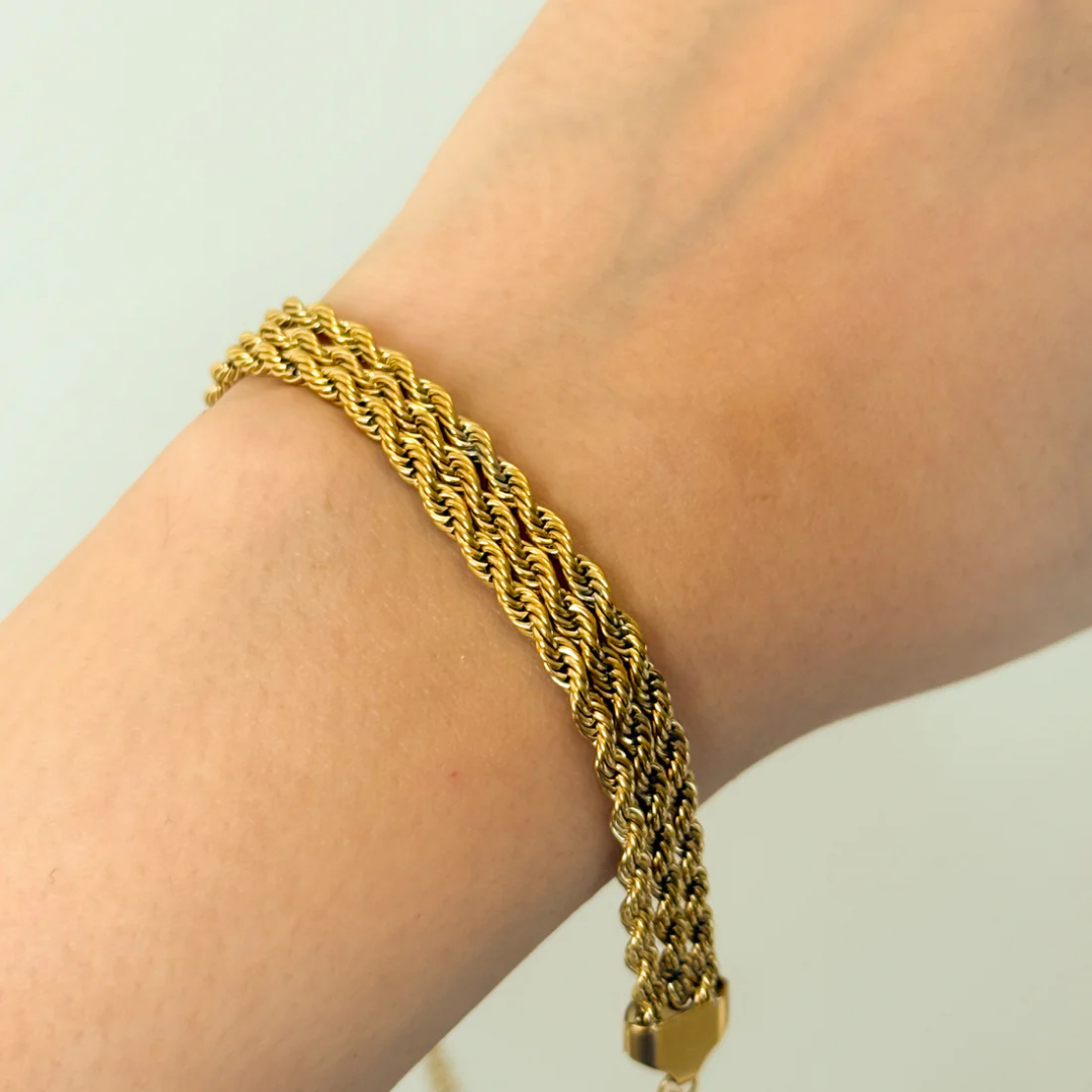 Rope Chain Gold Bracelet