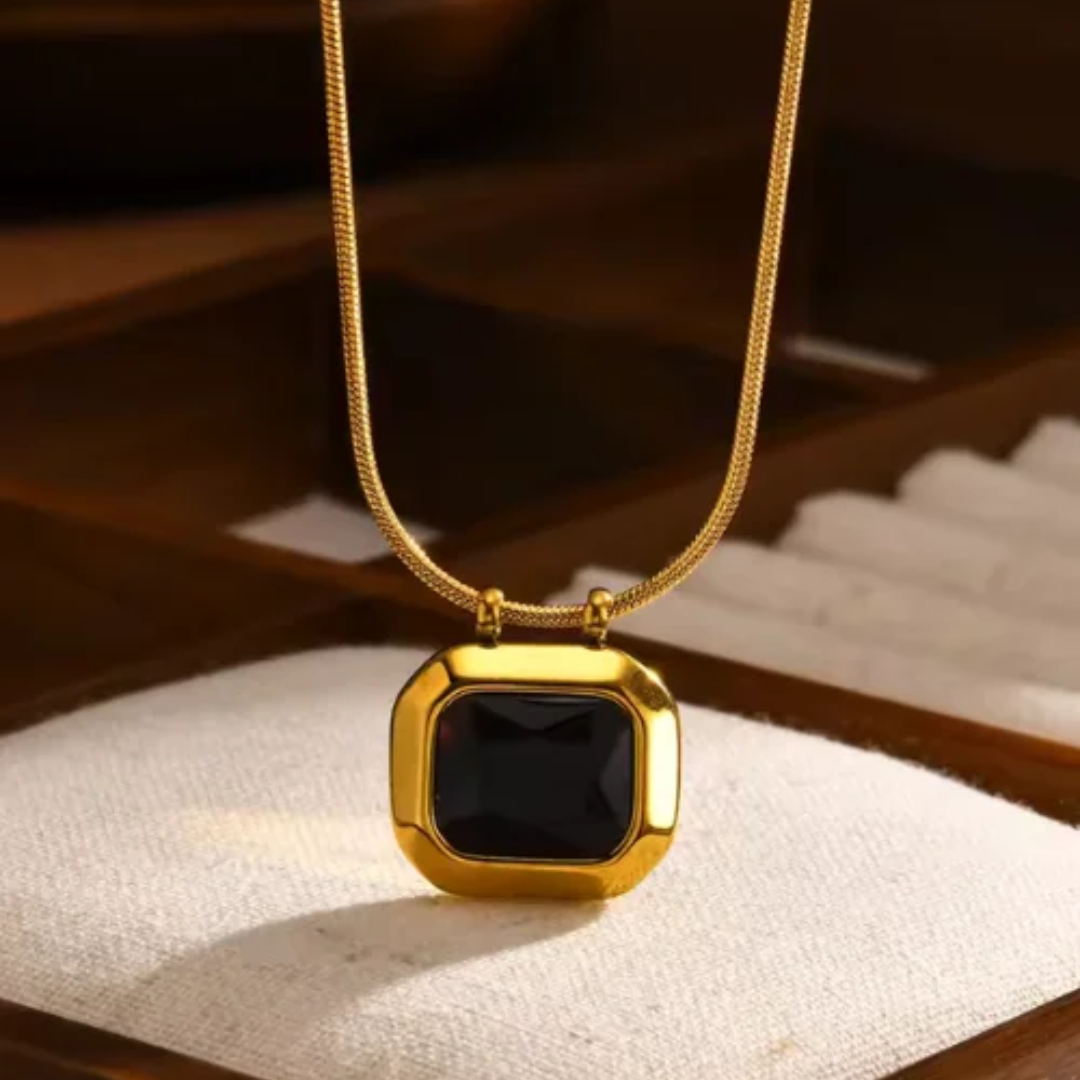 Square Gold Chain Pendant