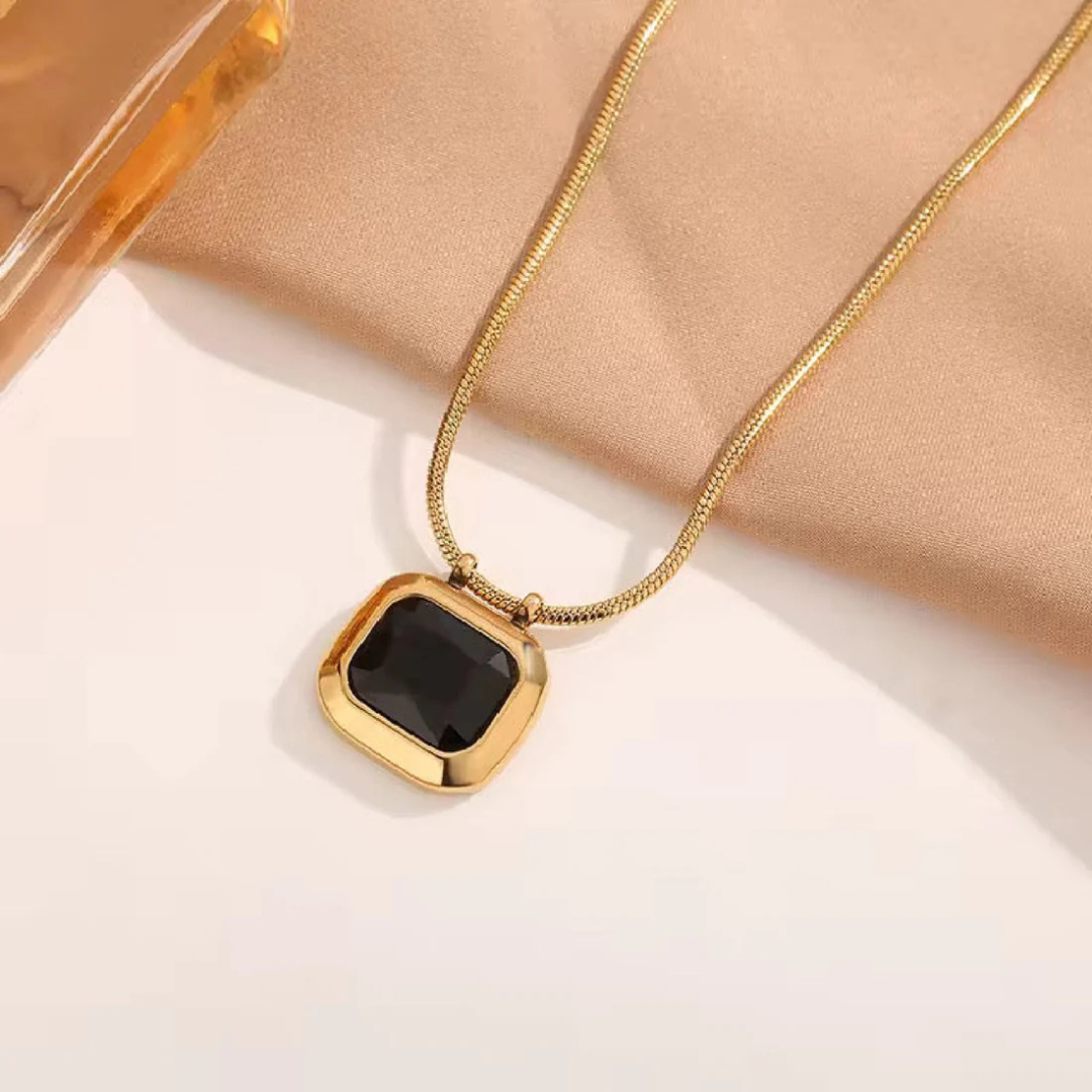 Square Gold Chain Pendant