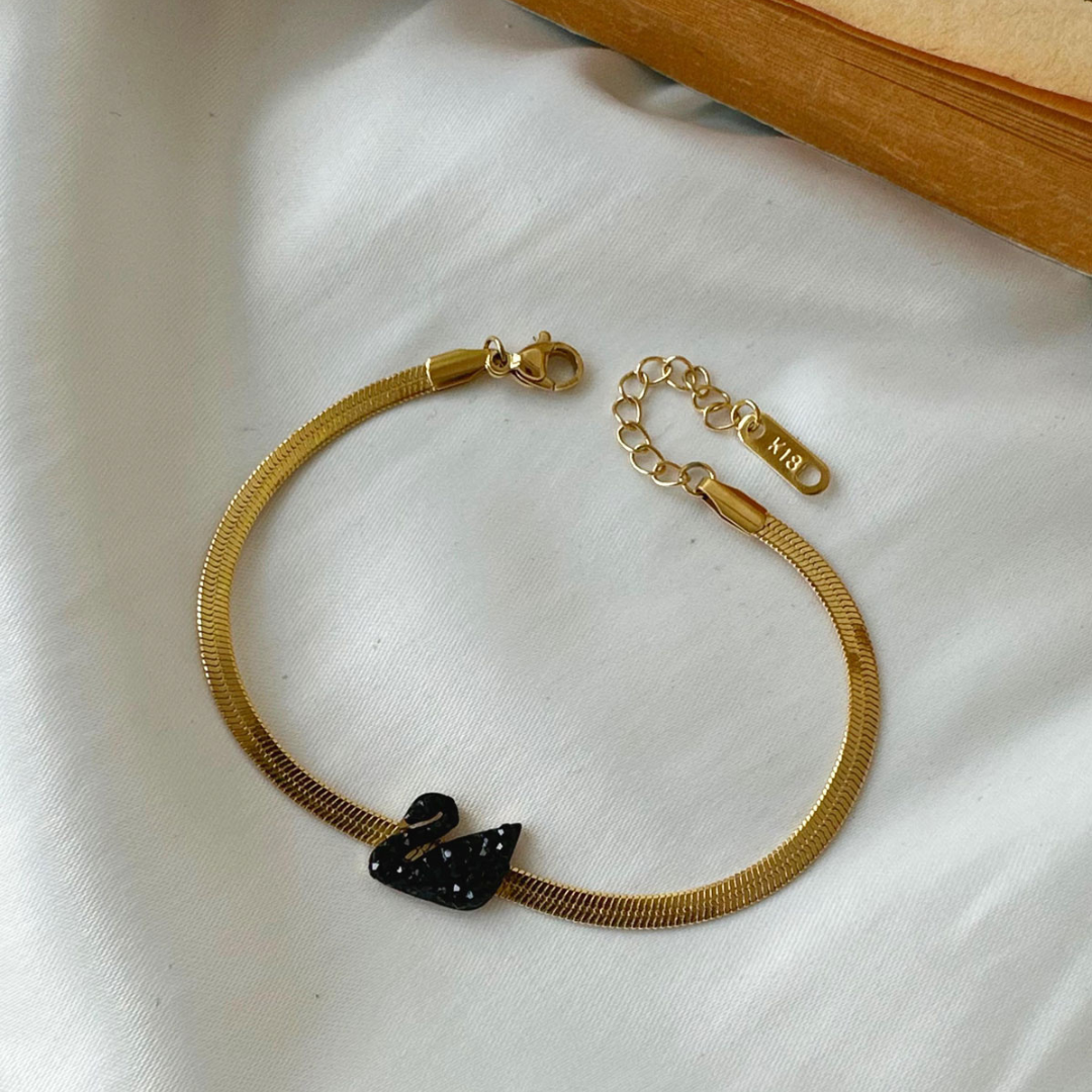 Swan Snake Chain Bracelet