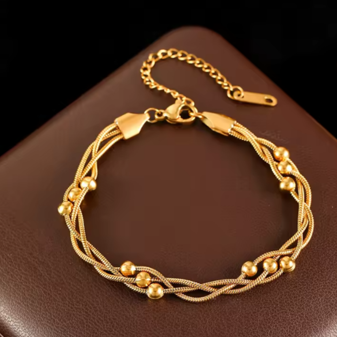 Triple Chain Ball Bracelet