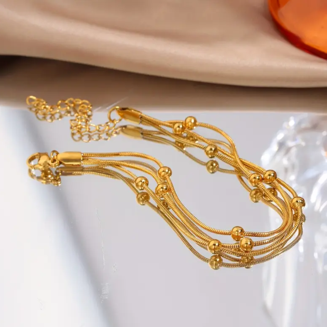 Triple Chain Ball Bracelet