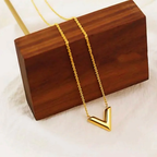 V Shape Heart Pendant