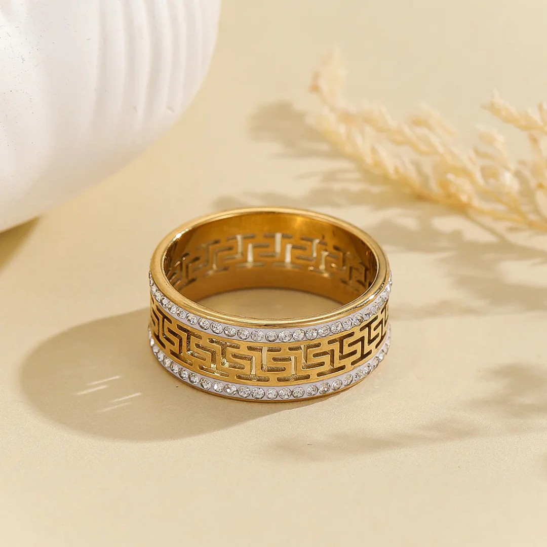 Versace Diamond Adjustable Ring