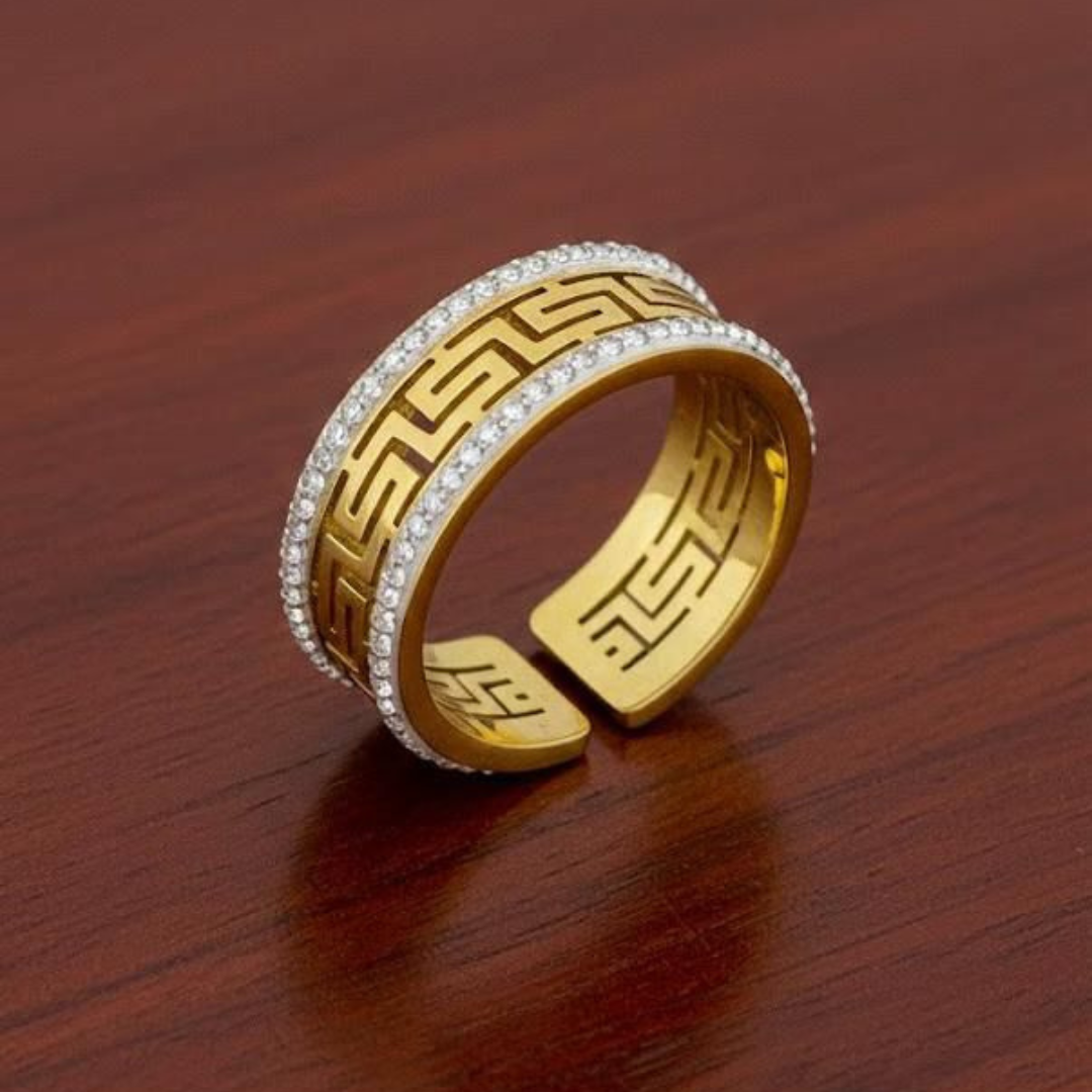 Versace Diamond Adjustable Ring