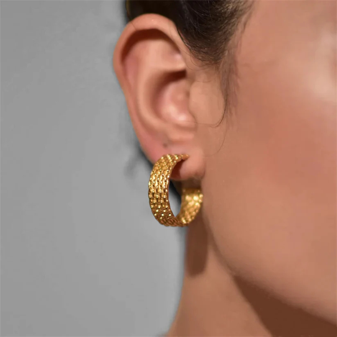 Weave Audrey Gold Hoops