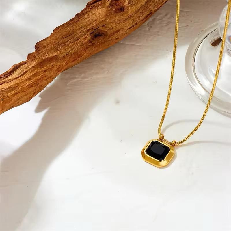 Square Gold Chain Pendant