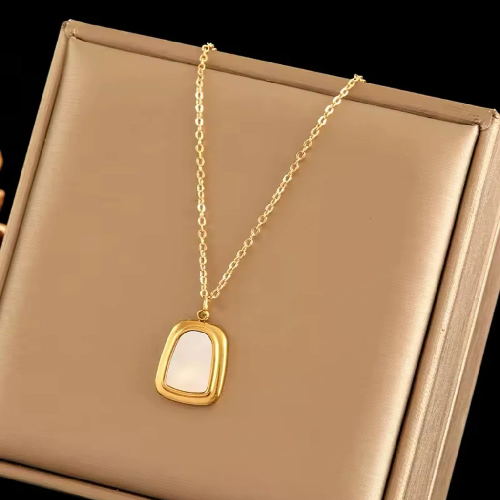 White Stone Necklace