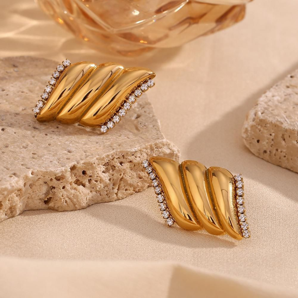 Wings Gold Earrings