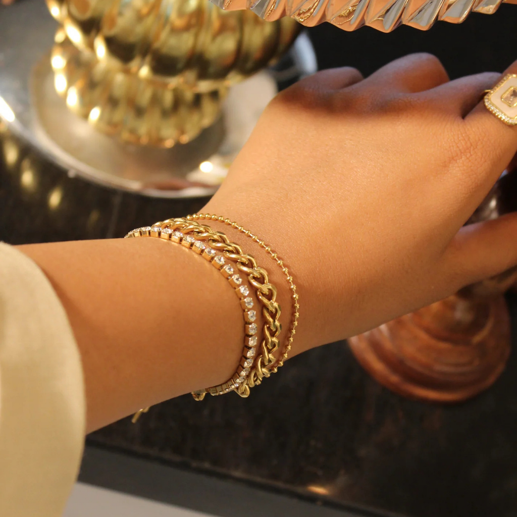 Zinnia Gold Chain Bracelet